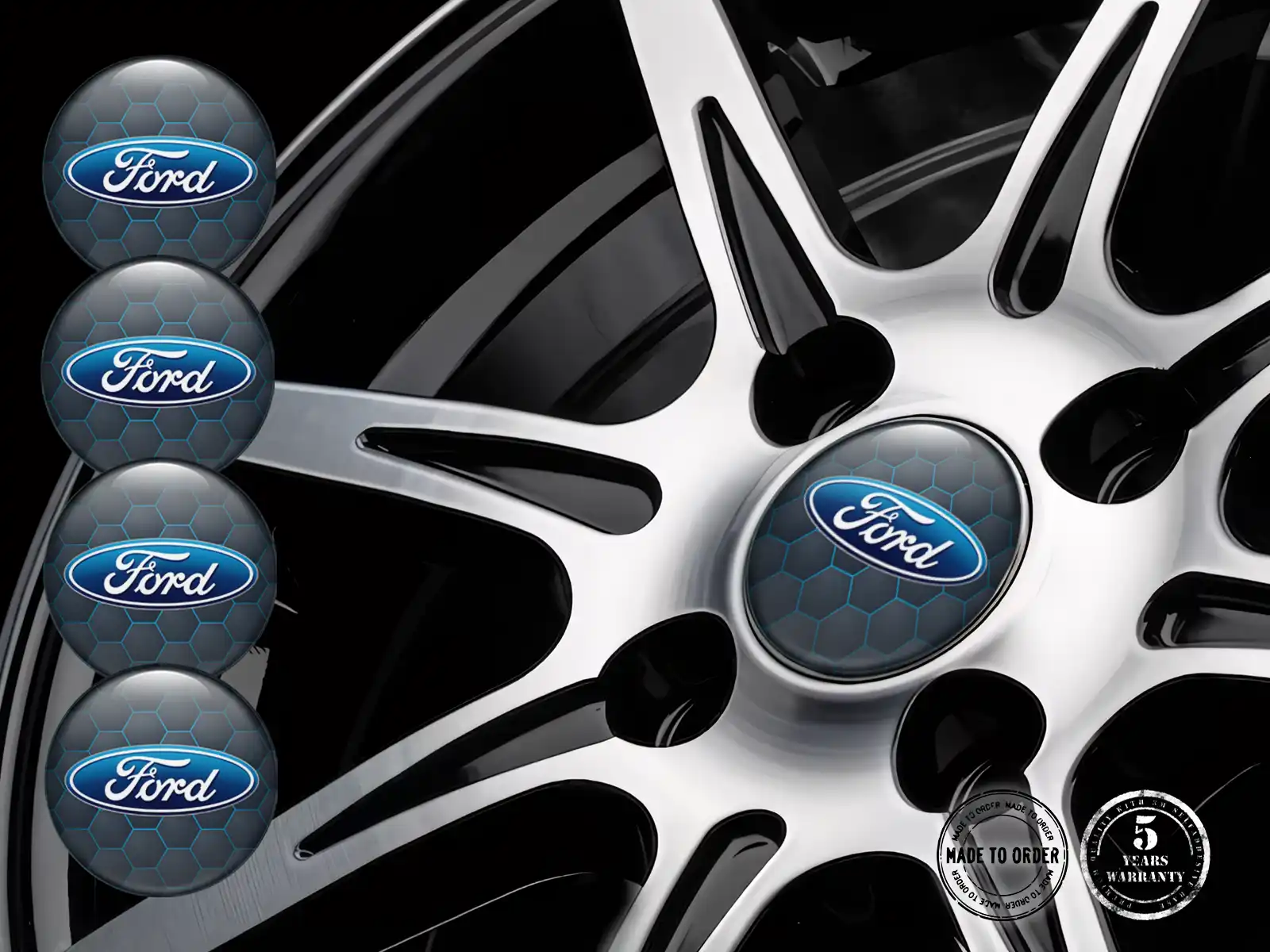 Ford Édition Décalques Roues Logo Silicone Premium